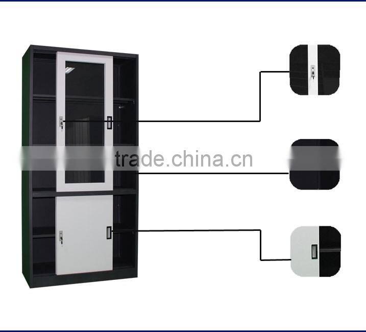 Laboratory Steel Glass Door Storage Cabinet Data Document Filing Cabinet/Cupboard Lock