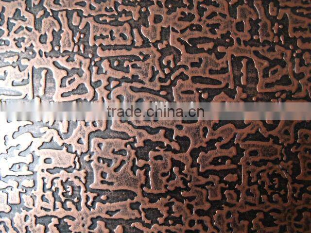 stamp finish gold color stainless steel sheet 201 stamp finish stainless steel