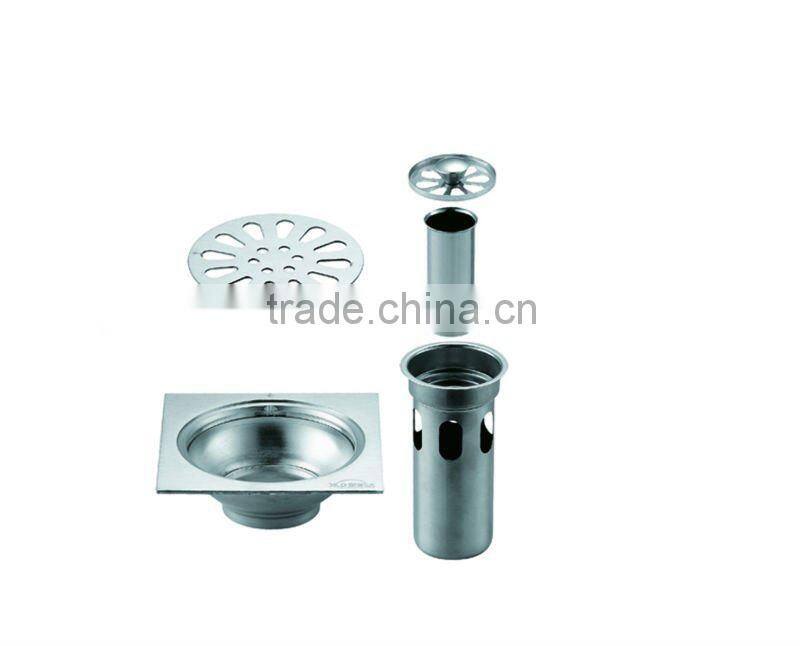 Stainless Steel Floor Drain B3106 .hot sale item,with high pipe stainless steel bottom,single use