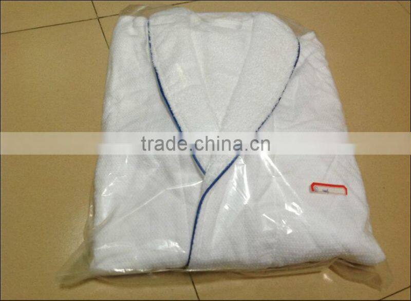 Golden hotel bathrobe