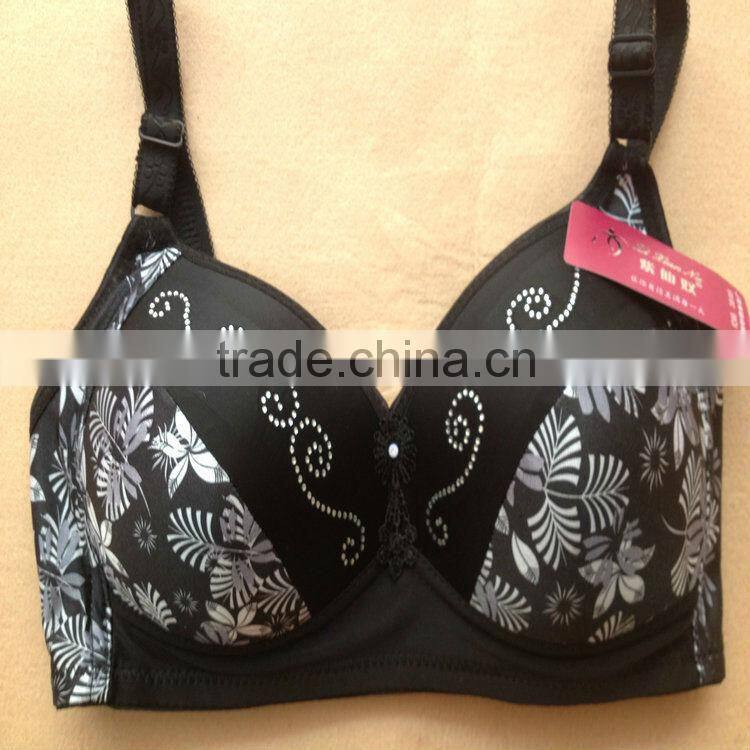 1.07USD 36-42C Cup High Quality Adjustable Fashional Ladies Sexy Bra Without Rim Inside, Push Up Bra For Fat Women (gdwx198)