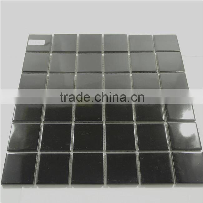 303*303 mm pure black mosaic tile
