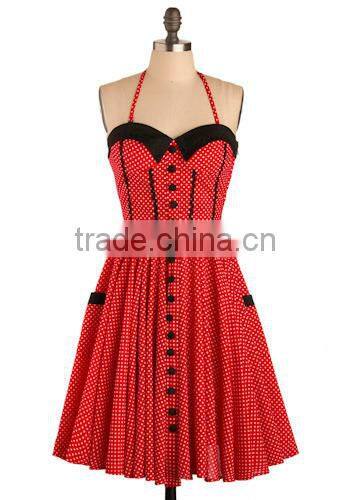 40's Pin up Retro Style Women Swing Dress