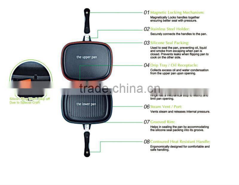 30cm demountable DOUBLE FRY PAN with non stick coating