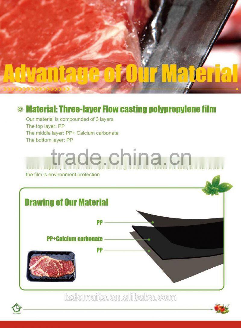 disposable plastic absorbent meat tray