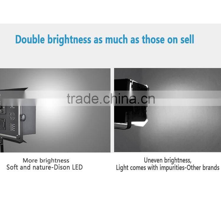 Bi-color LED Photography Lighting Panel and Light Stand Photo Studio Video Film Light with barndoors