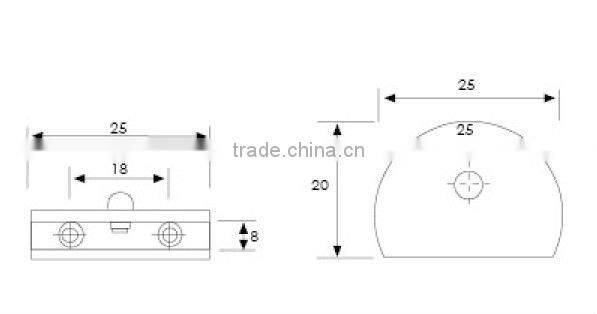 OVER SEMI-CIRCLE SMALL GLASS CLIP