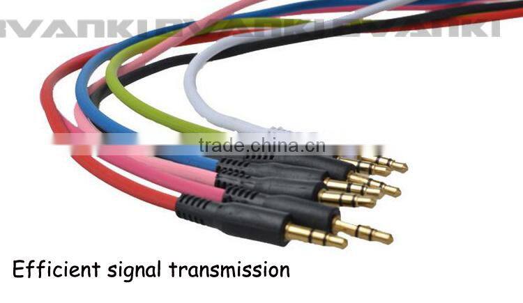 3.5mm Stereo Audio Cable - Step Down Design accommodates SmartPhones and MP3 cases 3.5mm M To M Audio Cable Cord Flat Stereo Cab