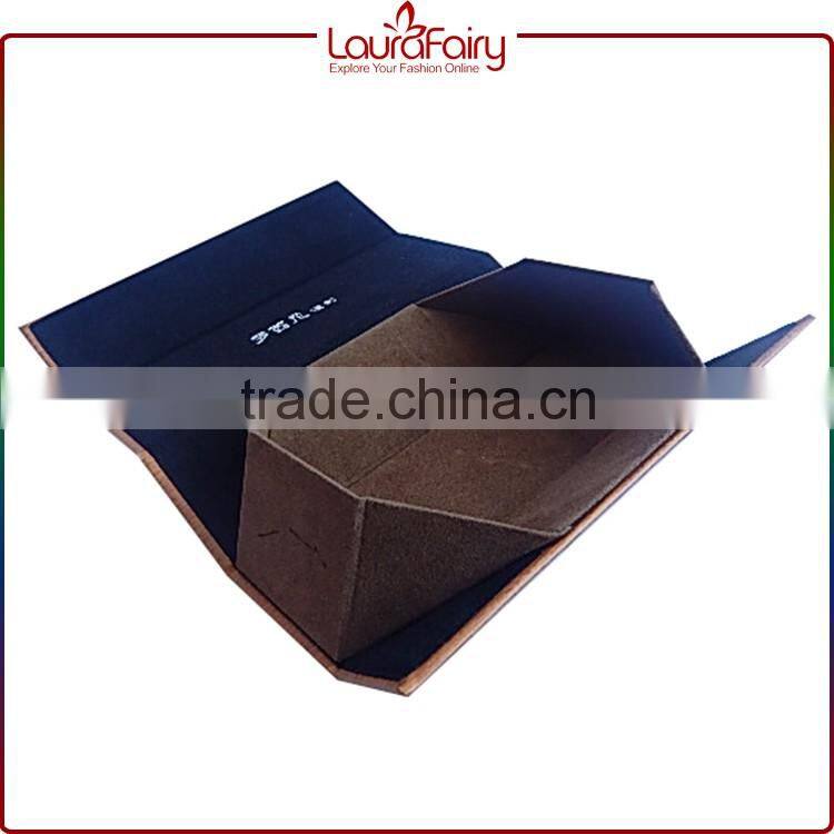 Laura Fairy Fashional Folding Designer Wooden Sunglasses Case With Your Logo Printing