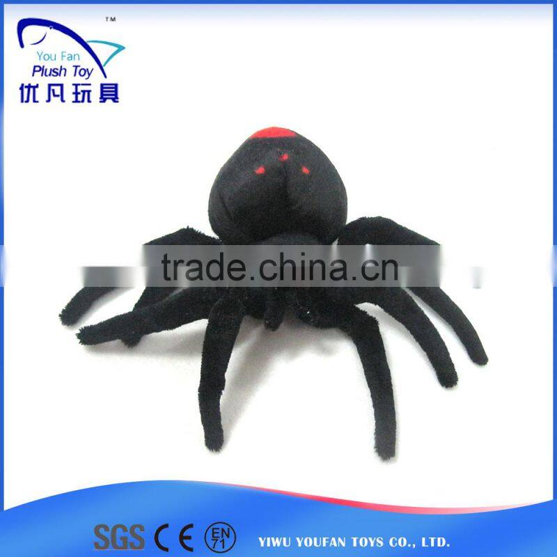 High quality attractive kids souvenir 100% pp stuffed animal /plush soft Black widow spider animal baby plush toys