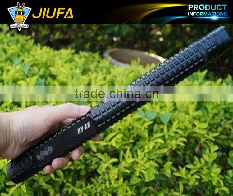 JF XP-E Long Zoomable LED Flashlight Torch Outdoor Self-defense Wolf Tooth Stick With key Chain /Police Equipment defend