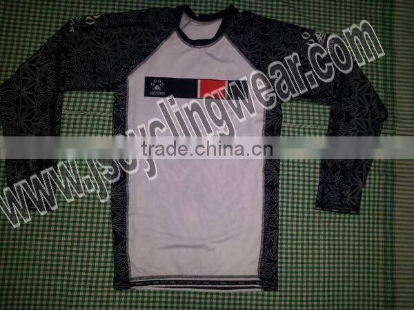 Custom Long Sleeve Spandex/Lycra Sublimation Printed Compression Shirt