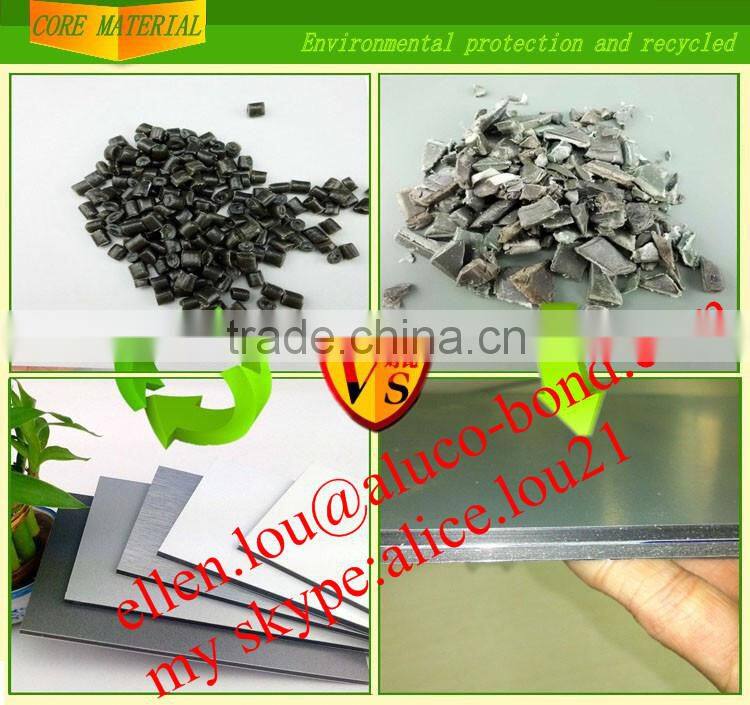 4*0.3mm,4*0.4mm ,4*0.5mm ACP exterior decorative wall panel silver PVDF building decorative facade aluminium composite panel