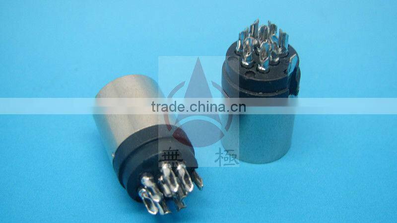 nickel plated/ gold plated 8 pin mini din connector male