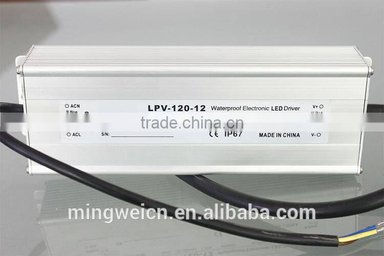 IP67 with good quality 120W 12V waterproof electronic led driver