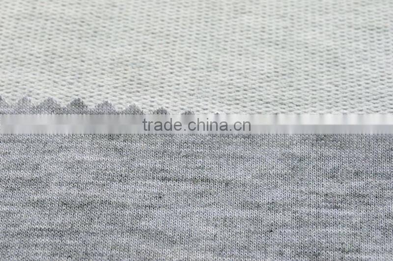 Polyester viscose spandex french terry fabric