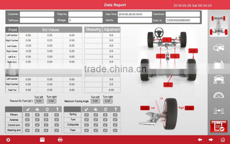 3D wheel alignment machine price for wheel positioning function