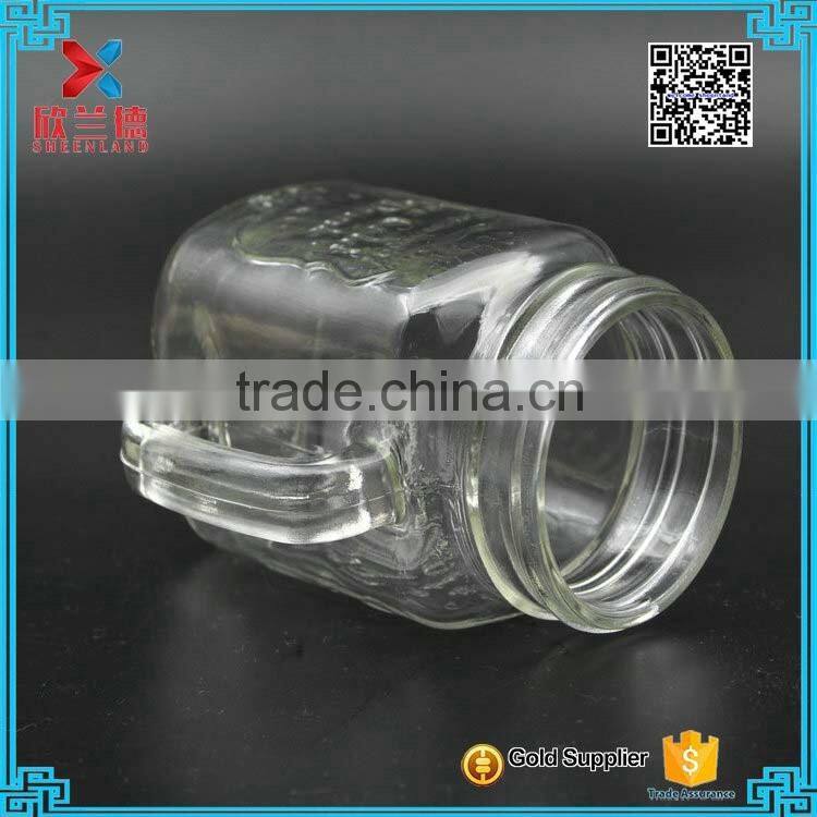 wholesale 450ml Eco-friendly Feature Food Use Glass Material Beverage Bottle