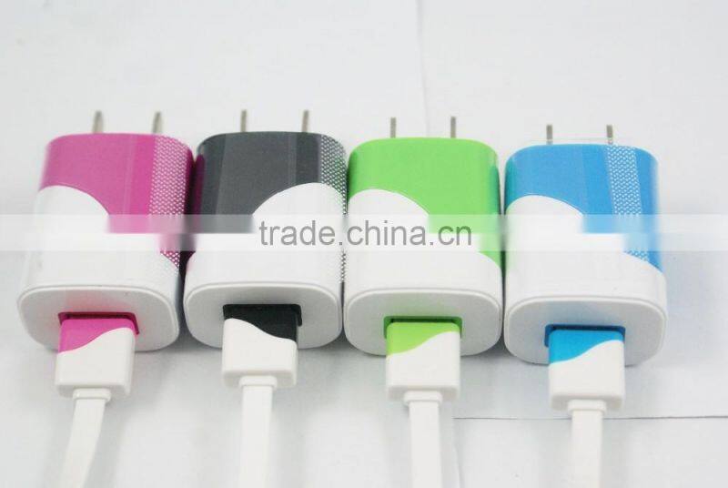 High Quality 1m (3.3ft) usb Cable with Wall Travel Home Charger Adapter for iPhone 6 6 Plus