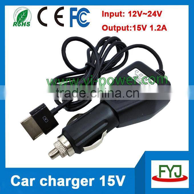 wholesale rohs car charger 15v 1.2a 18w for Asus vivobook VivoTab RT TF600T TF701 TF810C