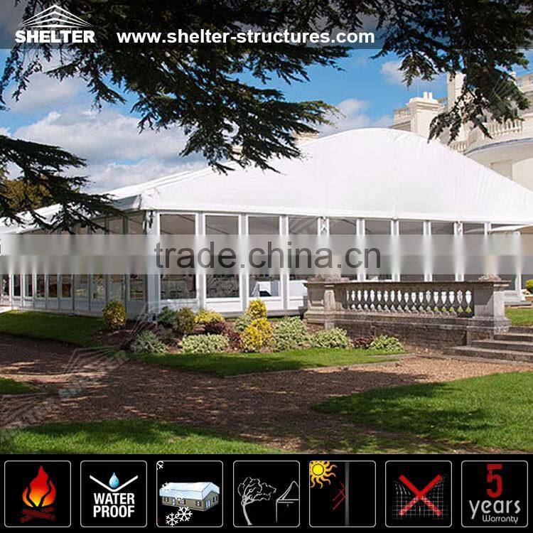 Big Aluminum Frame Dome wedding Tent for 1500 people banquet style seating made by shelter tent