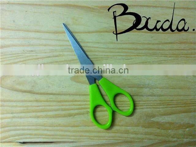 5" Good quality colourful soft handle student scissors BD-S1643