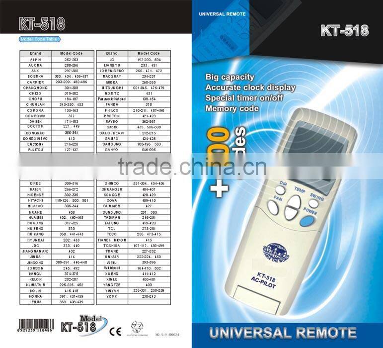 KT-518 air conditioner remote control switch universal remote control