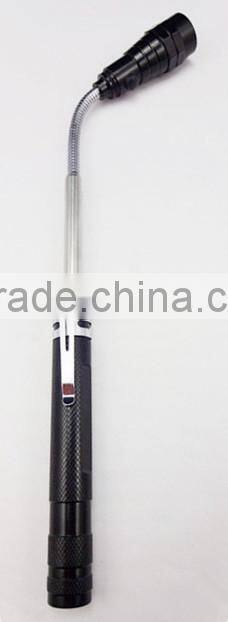 GS-8040 aluminium best flexible light 3 LED pick up flashlight with magnet