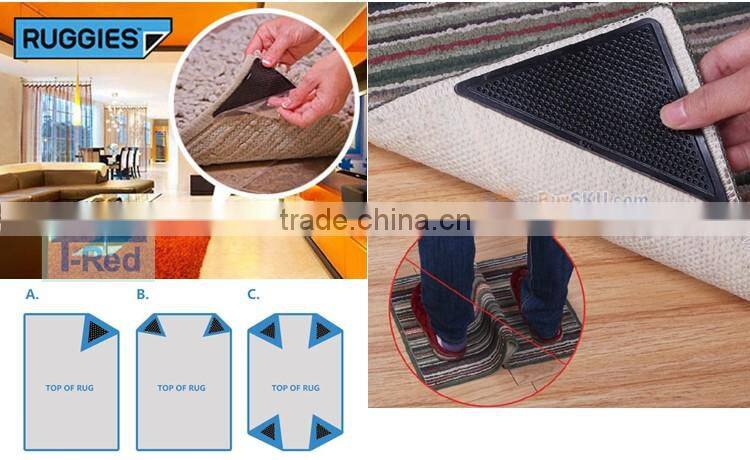 shenzhen furniture sticky material non slip rug corner grippers grip carpet corner