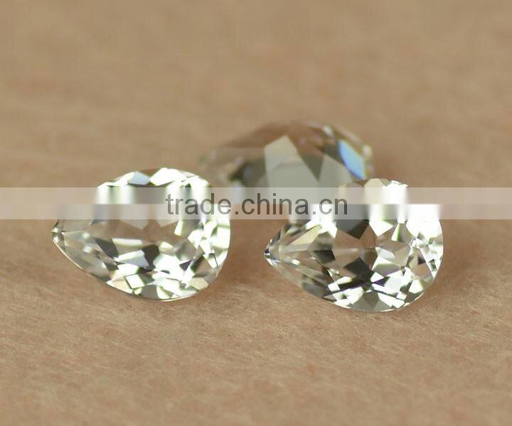 pear cut accessories 12# white corundum rough gemstones for jewelry wholesale china