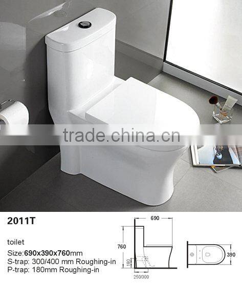 Good Quality Siphon Flushing Gravity Flushing Bathroom Toilet White Bathroom WC Toilet