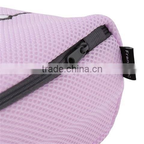 YIWU RODA 100% polyester high quality of sandwich mesh embroidery folding laundry bag
