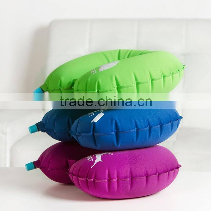 Super soft TPU inflatable travel U shape neck pillow