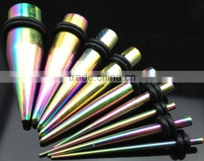 Stainless steel tapers with plated Ear Expanders