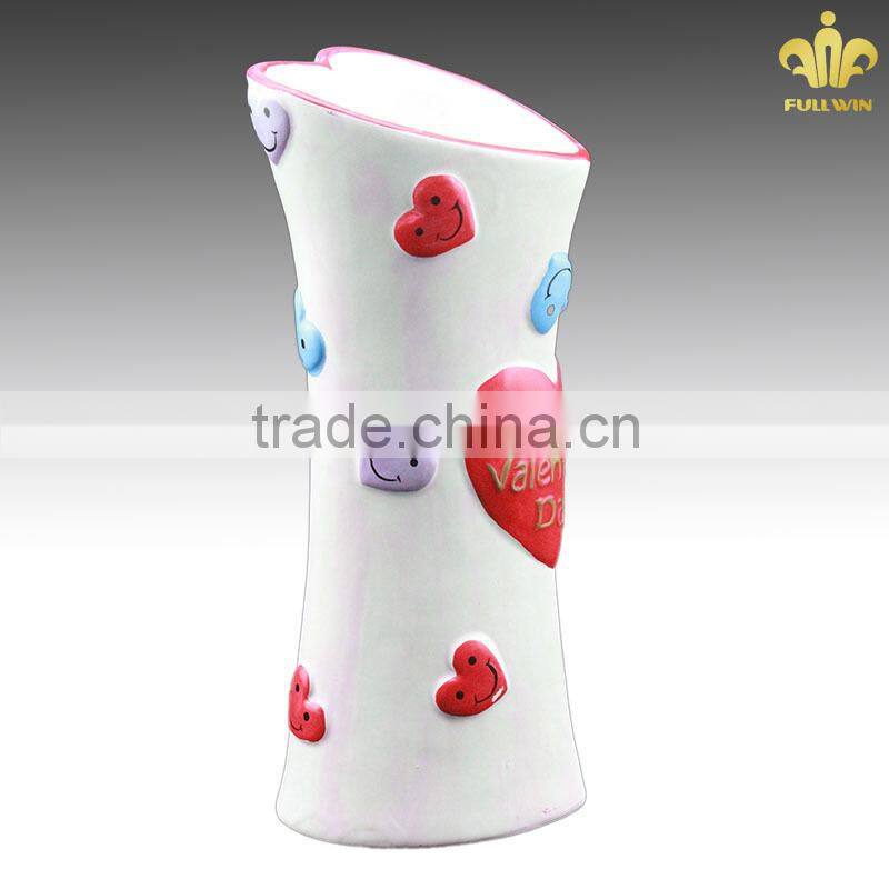 Hand painted ceramic vase for decoration