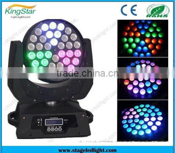 Wedding stage decoration rgbw zoom 36x10w 4in1 led moving head wash light moving beam moving