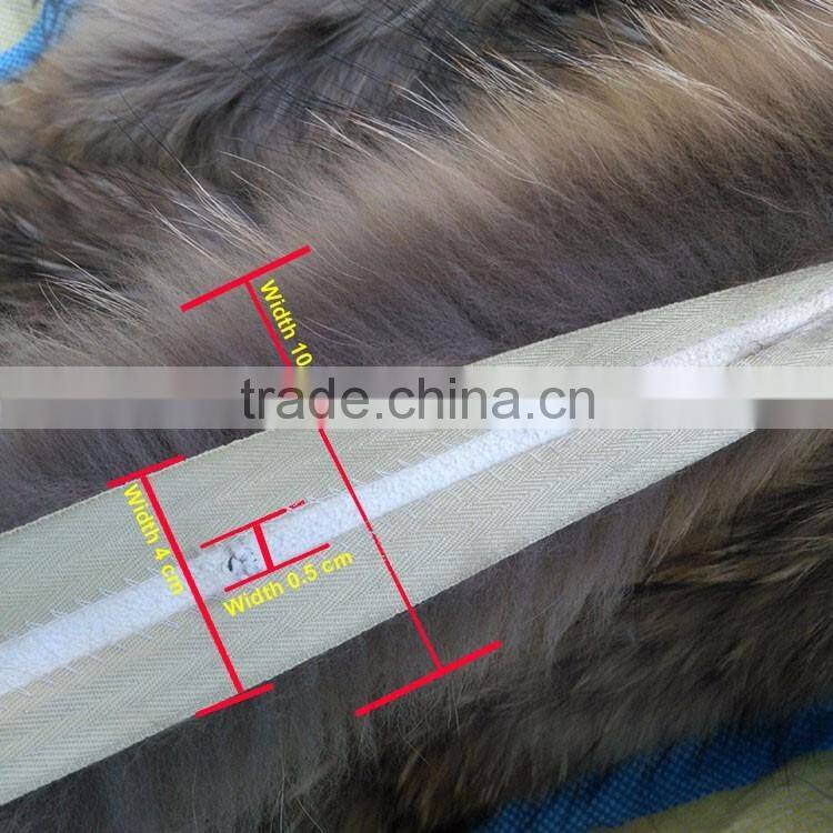 Fluffy Raccoon Fur hood trim
