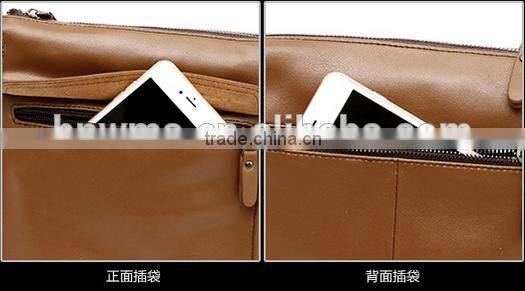 Mens laptop messenger bag genuine leather sling shoulder bag