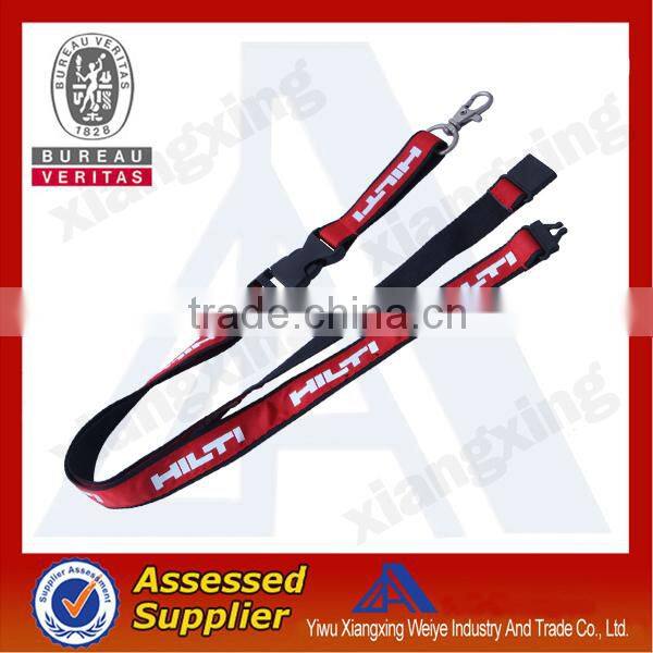 Free sample Polyester heavy elastic fishing lanyard Imprint your logo