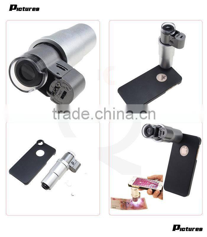 portable 200x LED Light Microscope White Blue Lighting Microscope for smartphone mobile phone cover clip mount for iphone 6 plus