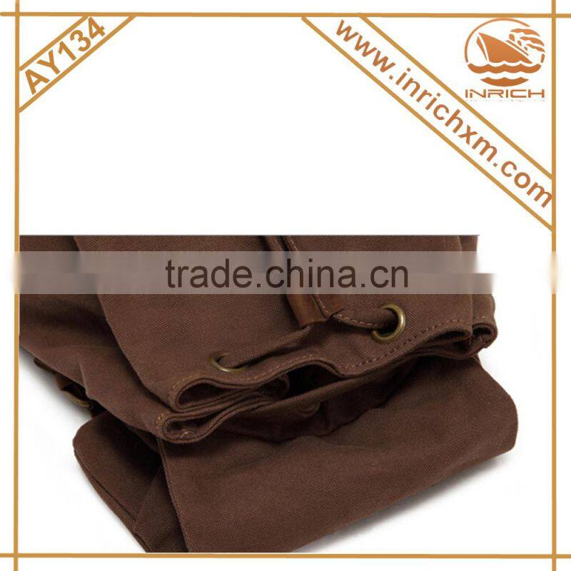 2014 FLA Audit custom cheap canvas backpack for teens, canvas drawstring backpack