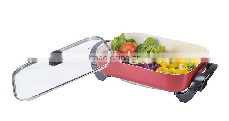 Hot selling cheap non-stick electric stainless electric skillet