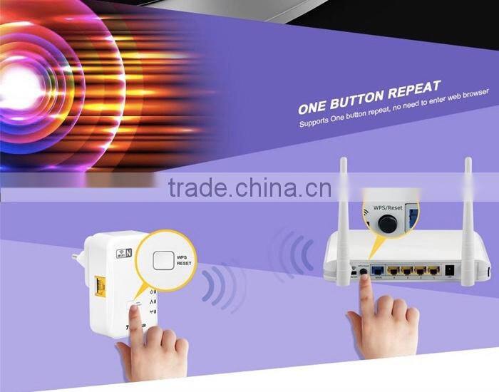 Wallmount 300M 11N Wireless WiFi Repeater EU/US/AU/UK Power Adapter