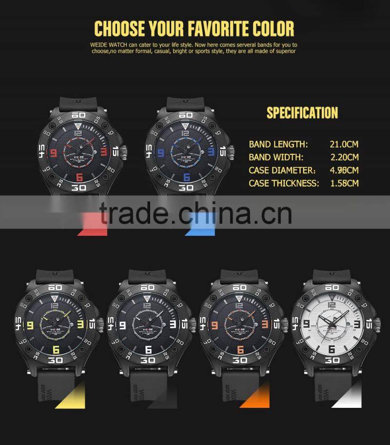 WEIDE Luxury Watch Brand Universe Series Sport Watches For Men Quartz Watches Bezel Japan Movt Silicone Strap Smart Watch