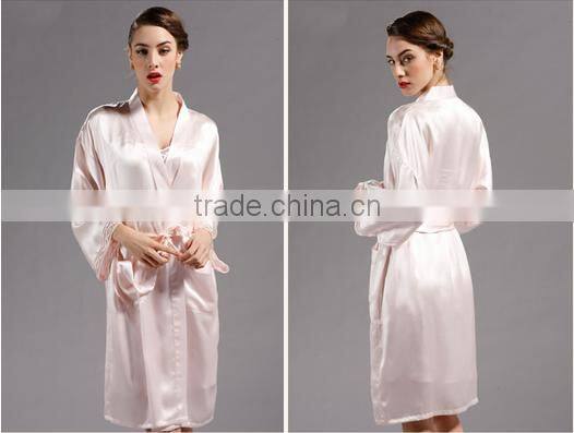 2015 Summer Ladies Silk Sleepwear New Fashion Girls Beauty Silk Pajamas