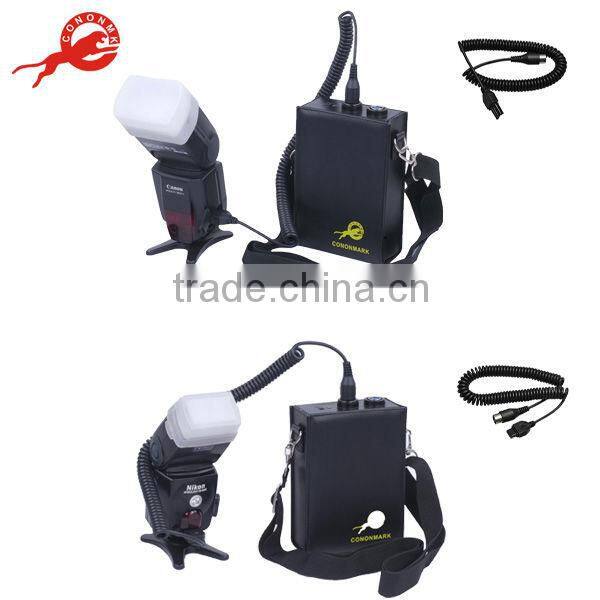 Powerful Li-ion battery pack for flash/speedlite