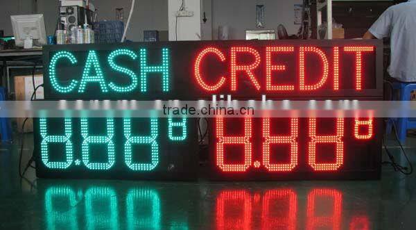 48 inches 12" 8.889 Green LED gas price signs digital for Gas Station