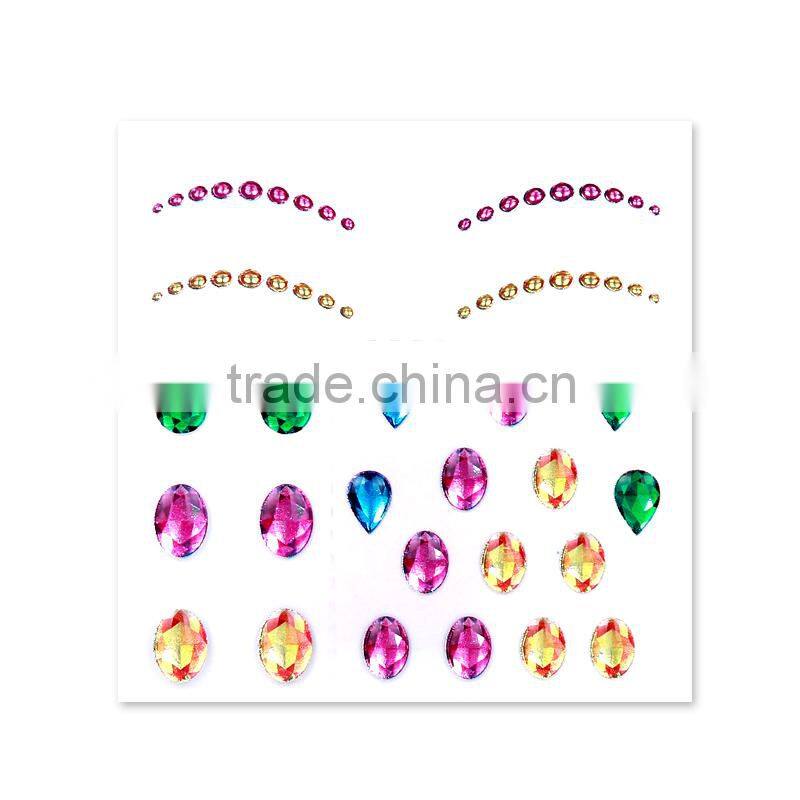 jewelry pretty woman fashion fake diamond indian Red bindi sticker