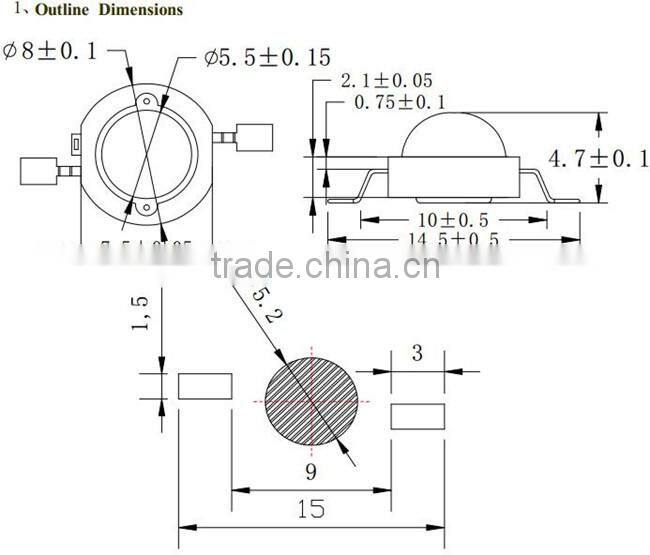 alibaba express Lights & Lighting 3W LED High Power IR 850nm