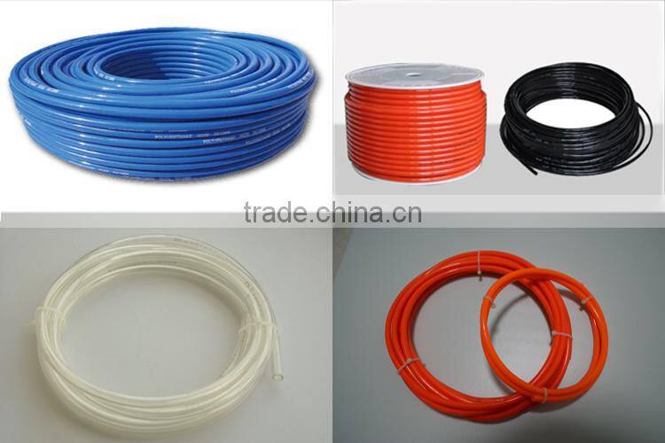 flexible braided PU Pneumatic Hose with brass fitting
